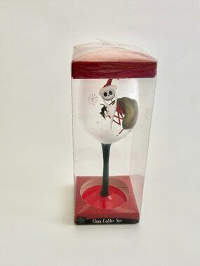 Disney Nightmare Before Christmas Frosted Wine Glass Goblet Santa Jack